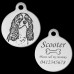 Cavalier King Charles Spaniel Style A Engraved 31mm Large Round Pet Dog ID Tag